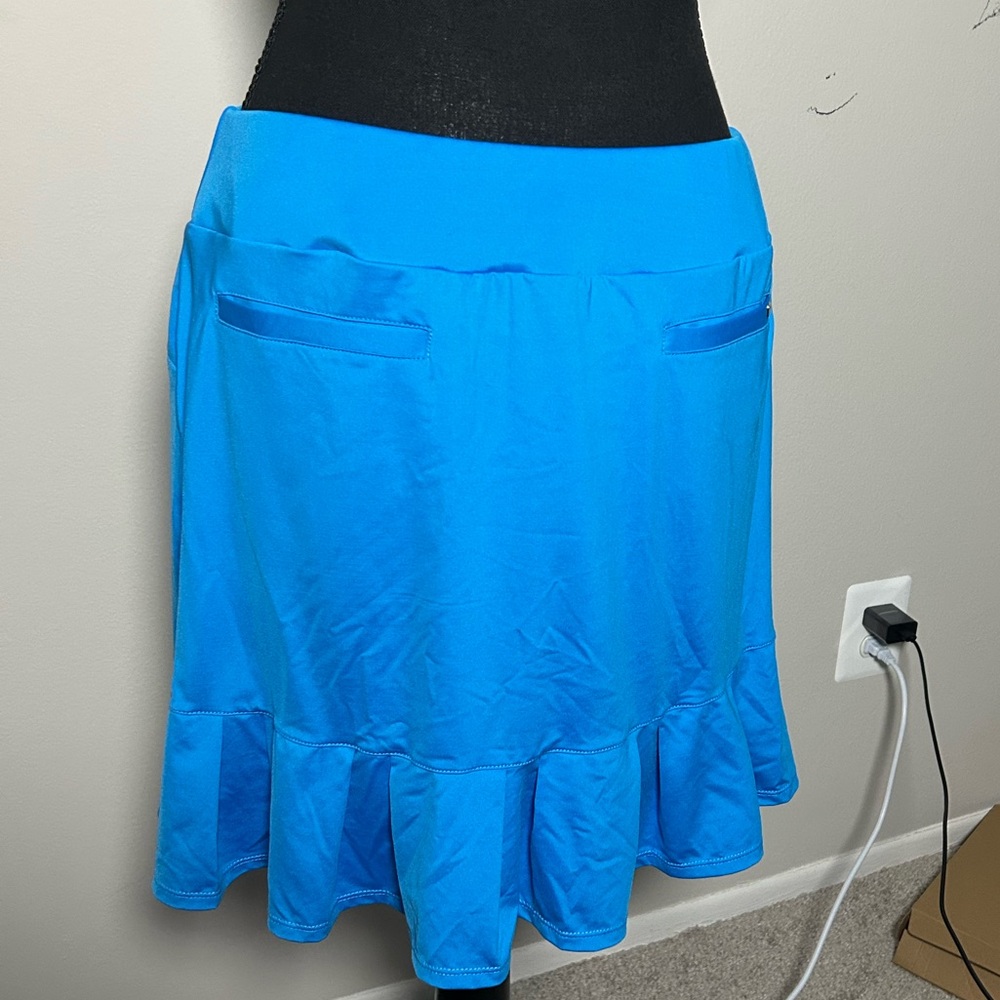 Tail Electric Blue A-Line Ruffle Golf Tennis Pickleball Skirt Medium Excellent